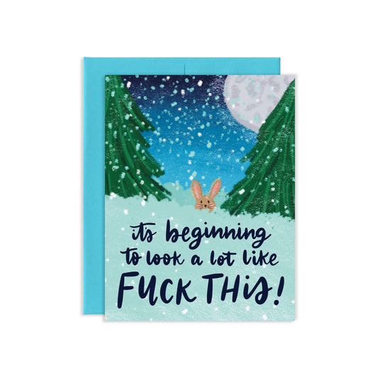 Fuck This Winter Greeting Card | Old Logo