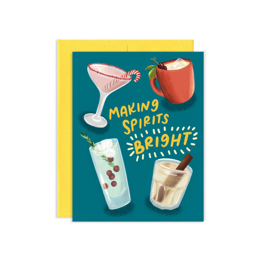 Making Spirits Bright Greeting Card | Old Logo