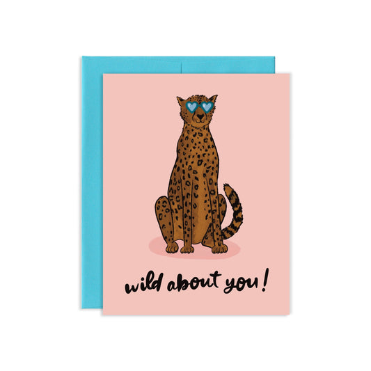 Wild About You Cheetah Greeting Card | Old Logo