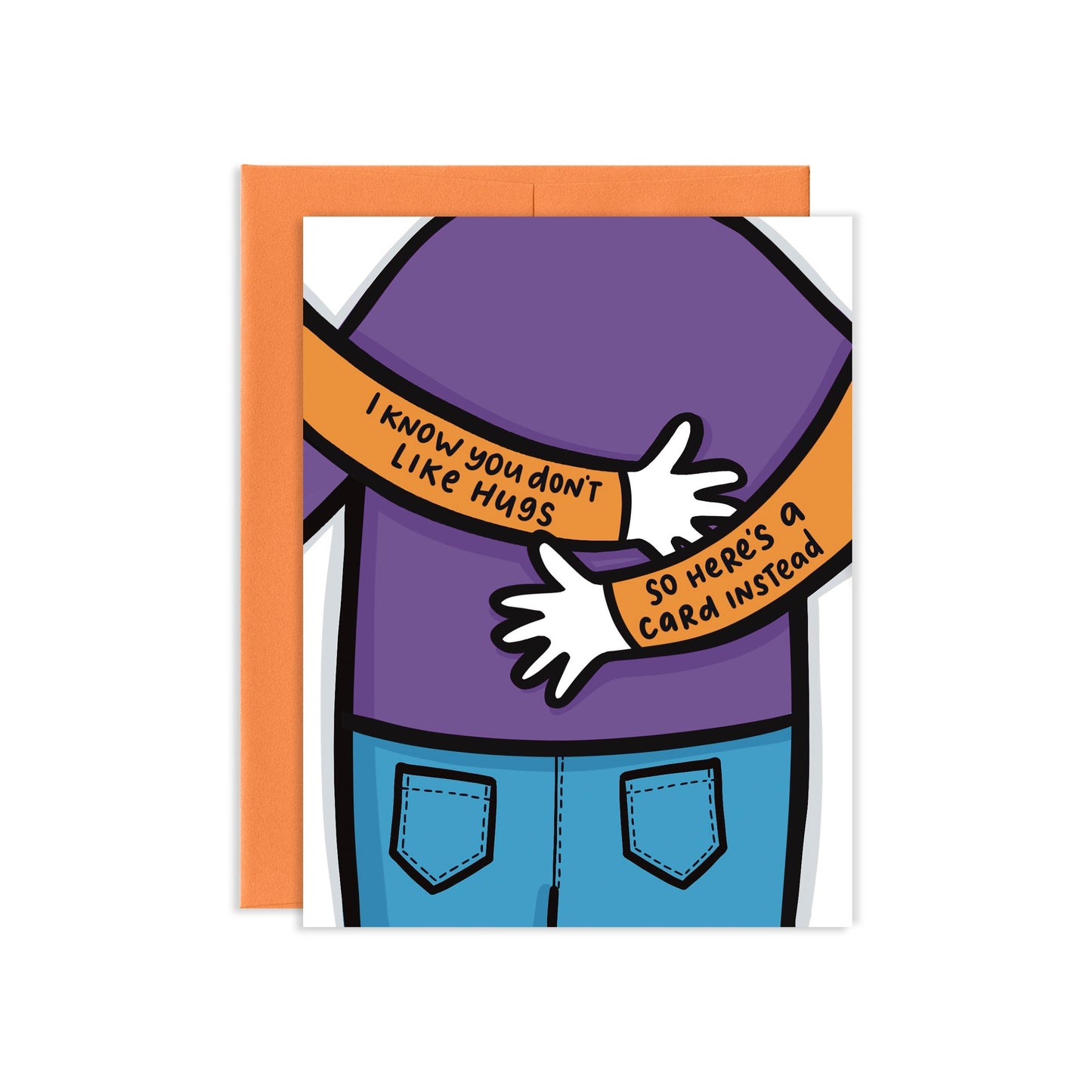 Don't Like Hugs Greeting Card | Old Logo