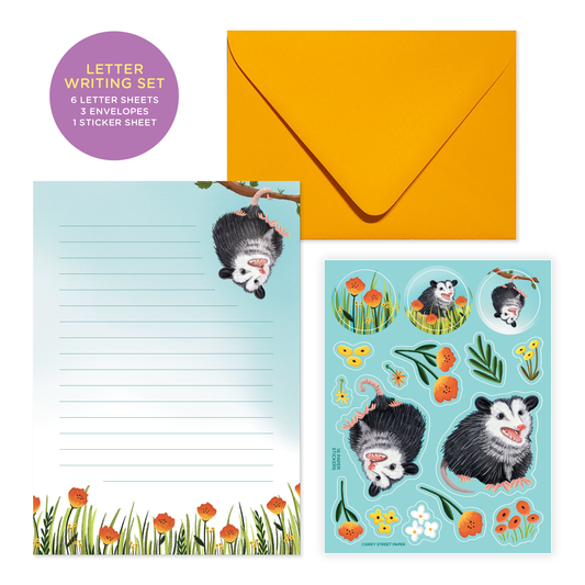 Hanging Opossum Garden Letter Writing Set