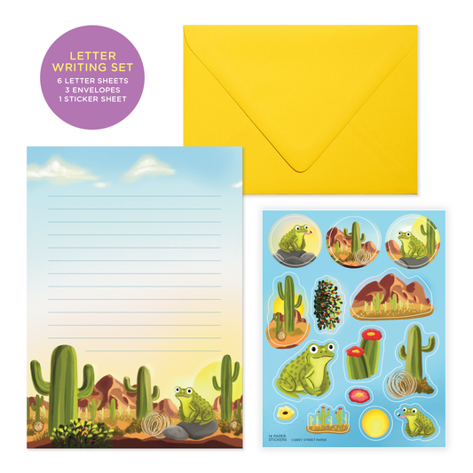 Frog Desert Sunrise Letter Writing Set