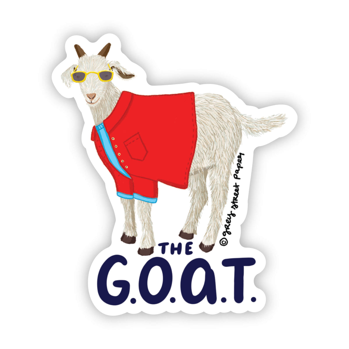 Goat Boy Sticker The Goat Sticker | Sticker for Water Bottles | Grey Street Paper