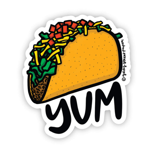 Taco Yum Vinyl Sticker