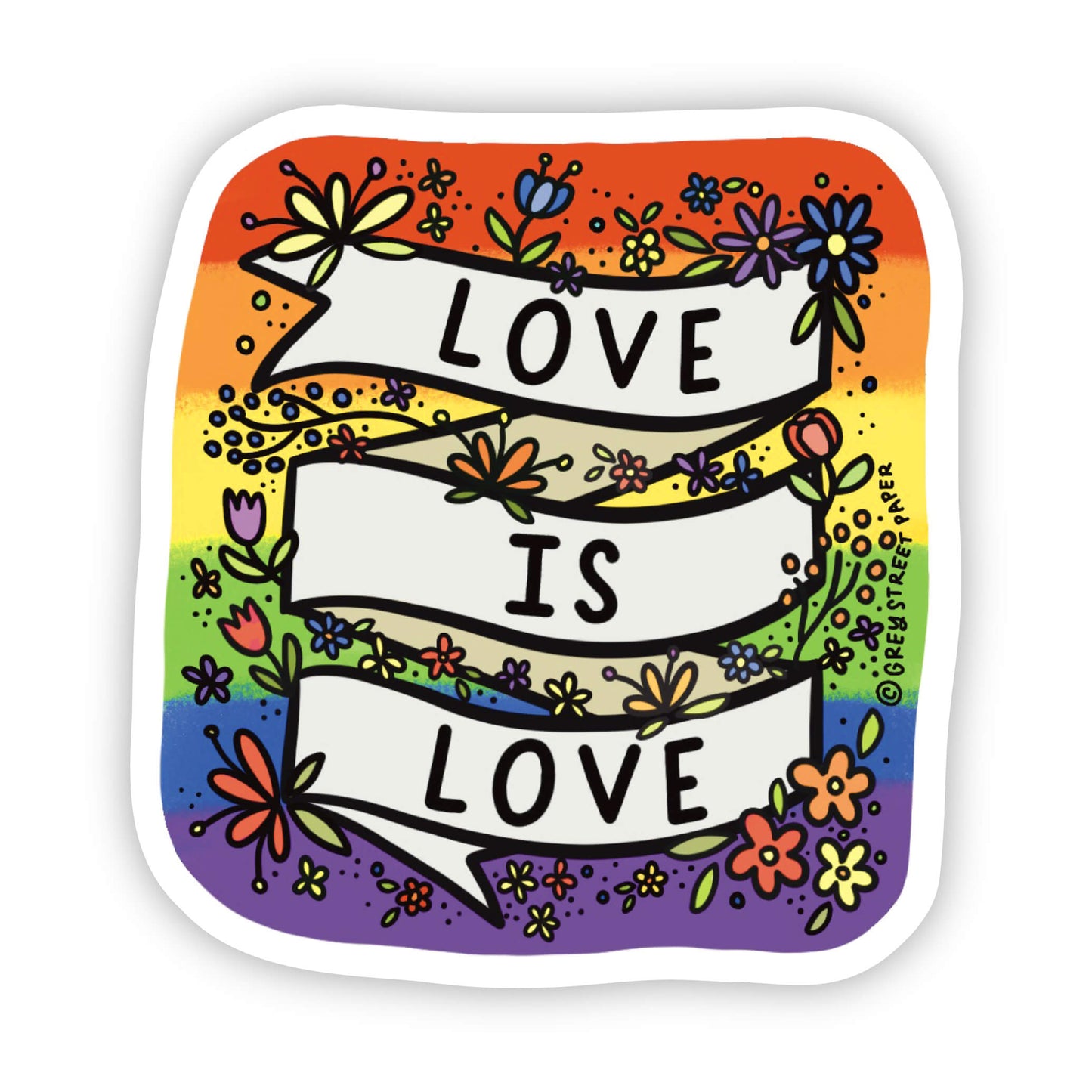 Love Is Love Rainbow Sticker