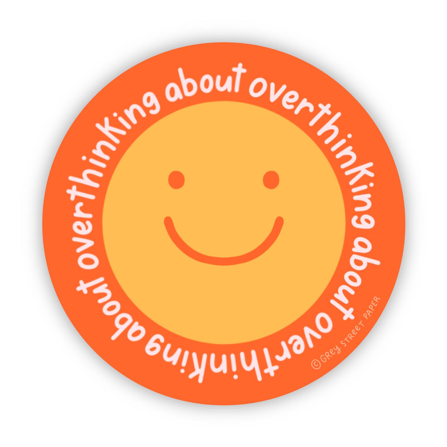 Overthinking About Overthinking Sticker