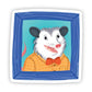 Funny Opossum Portrait Vinyl Sticker