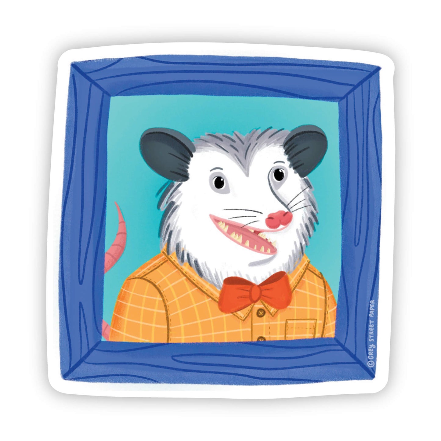 Funny Opossum Portrait Vinyl Sticker