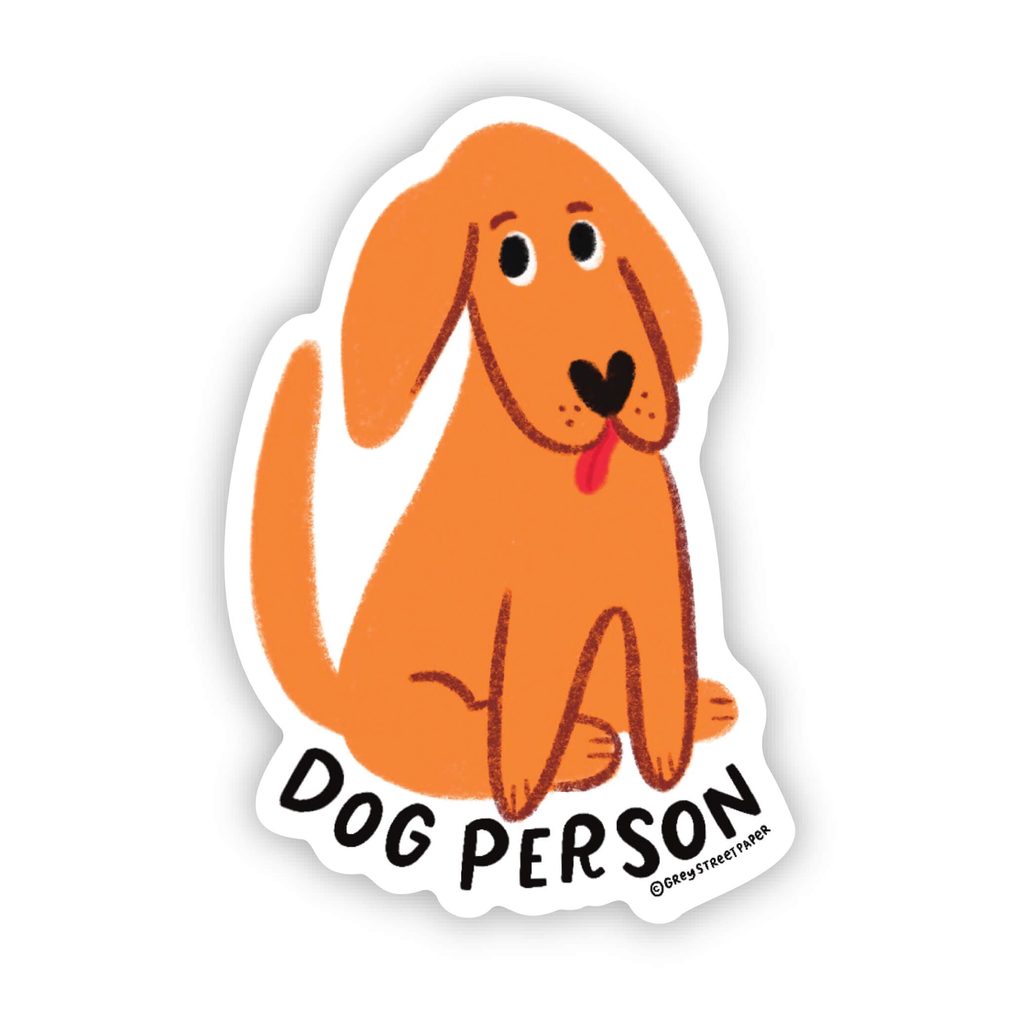 Dog Person Sticker Grey Street Paper