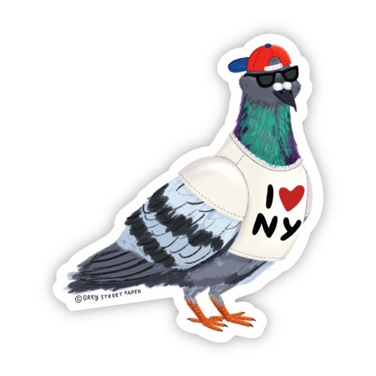 I Love New York Pigeon Sticker