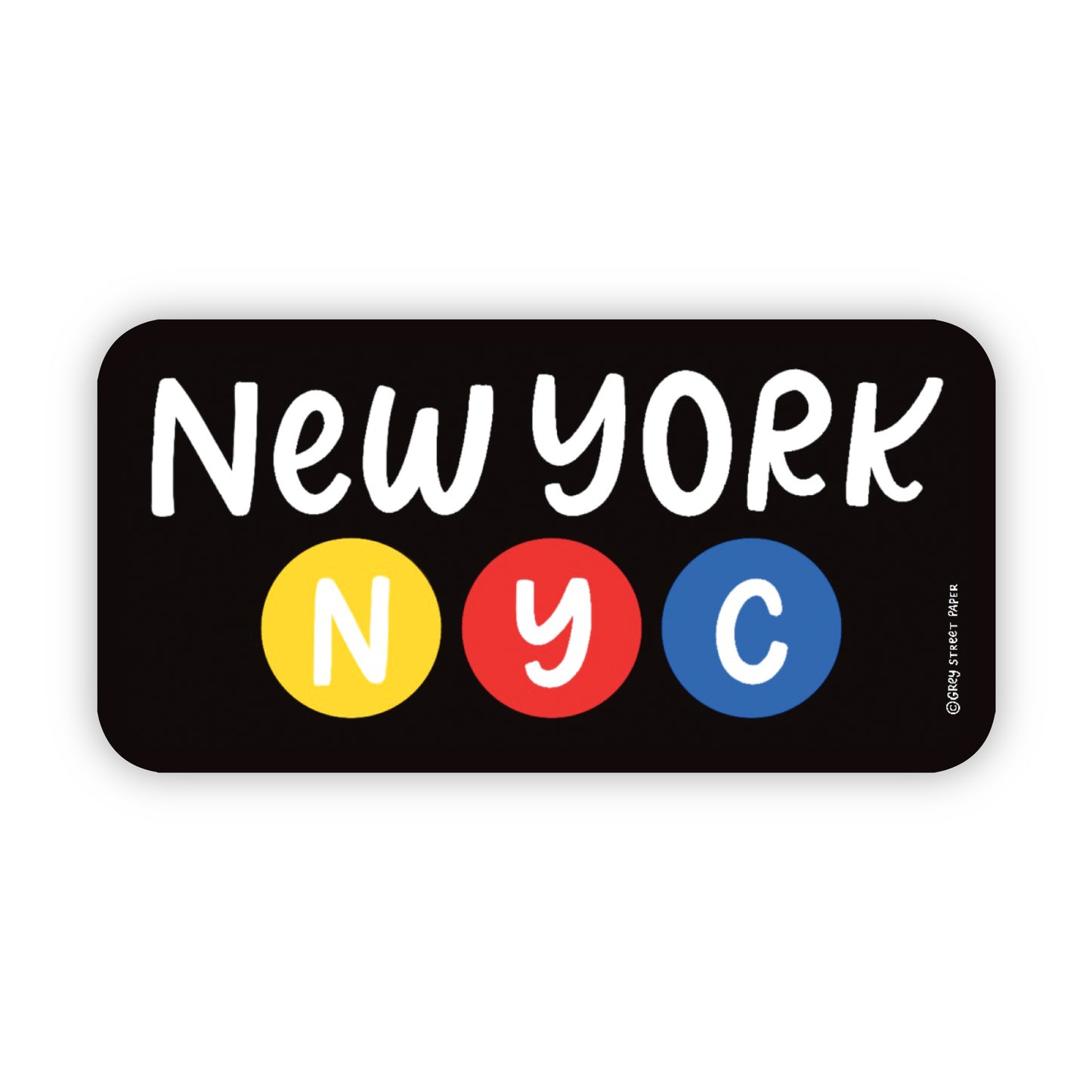 New York City Subway Sign Sticker