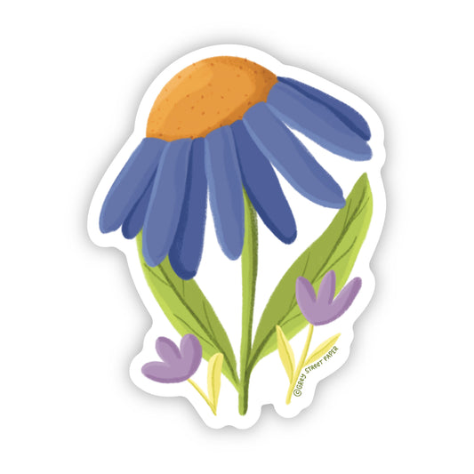 Blue Daisy Flower Sticker