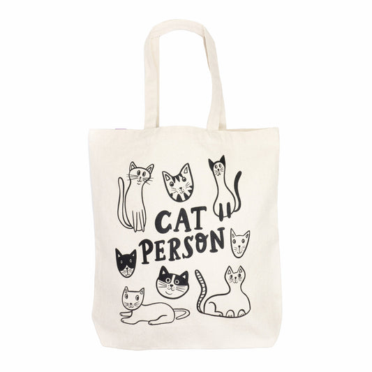 Cat Person Canvas Tote Bag