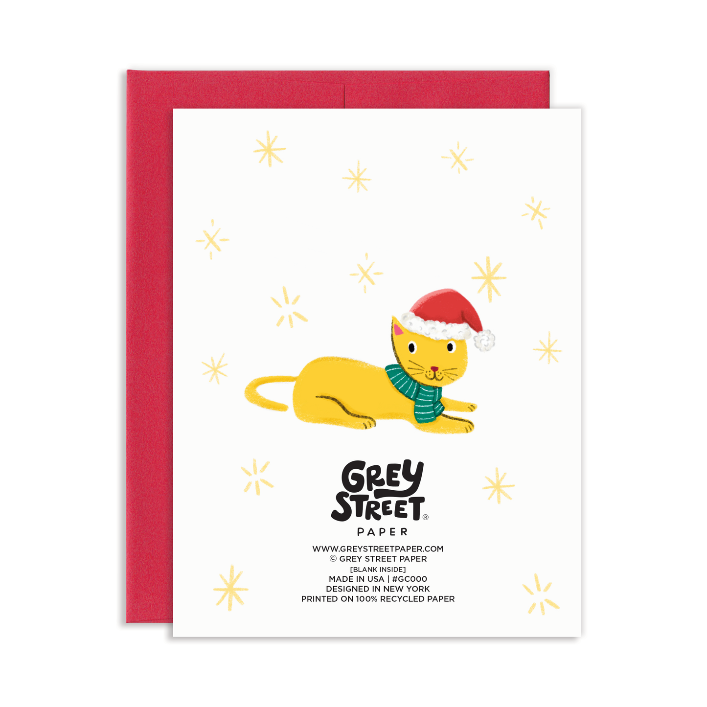 Meowy Christmas Cat Greeting Card