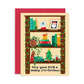 Bookshelf Merry Christmas Greeting Card