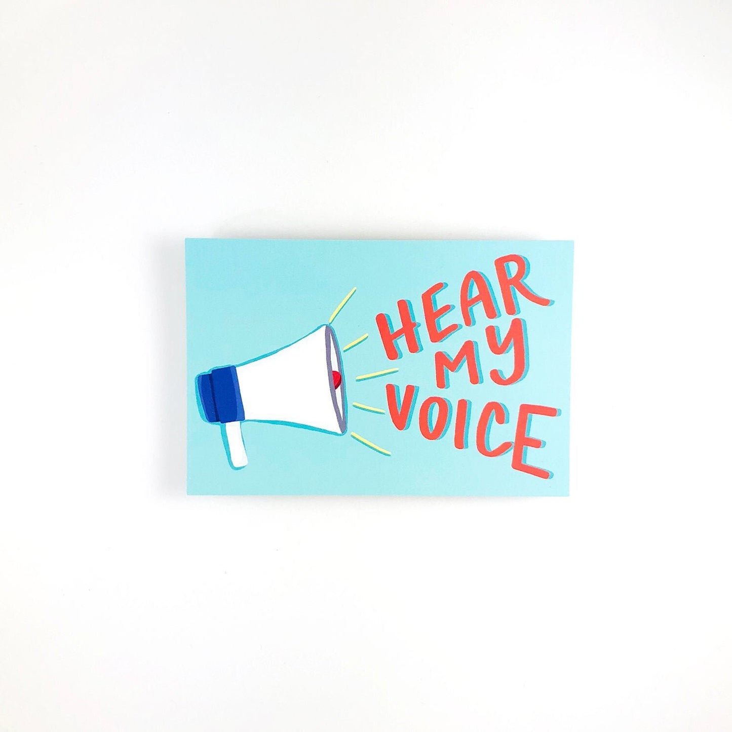 Hear My Voice Protest Postcard