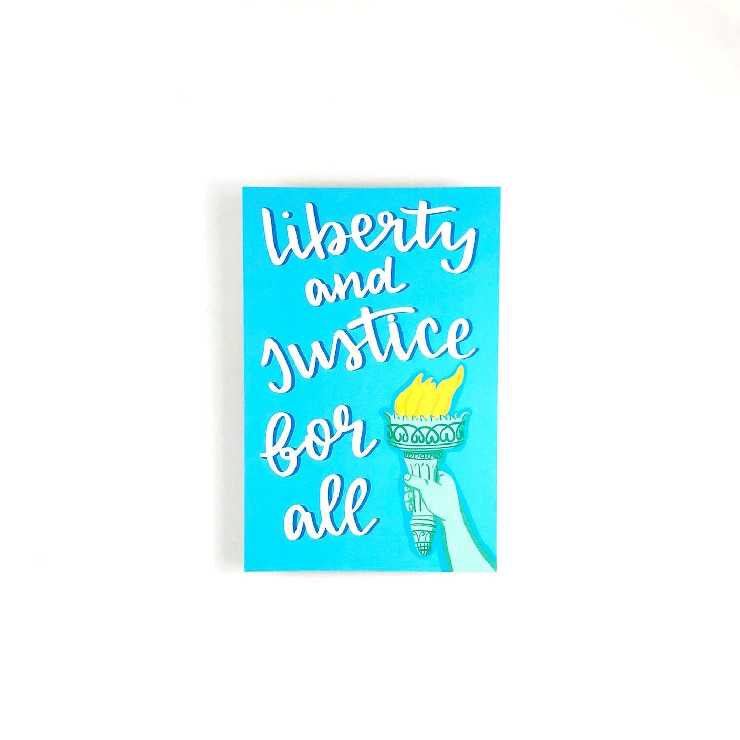 Liberty and Justice For All Protest Postcard