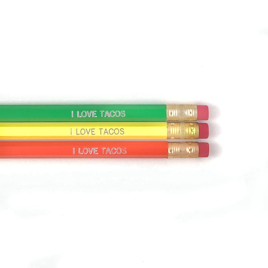 I Love Tacos Pencil Set