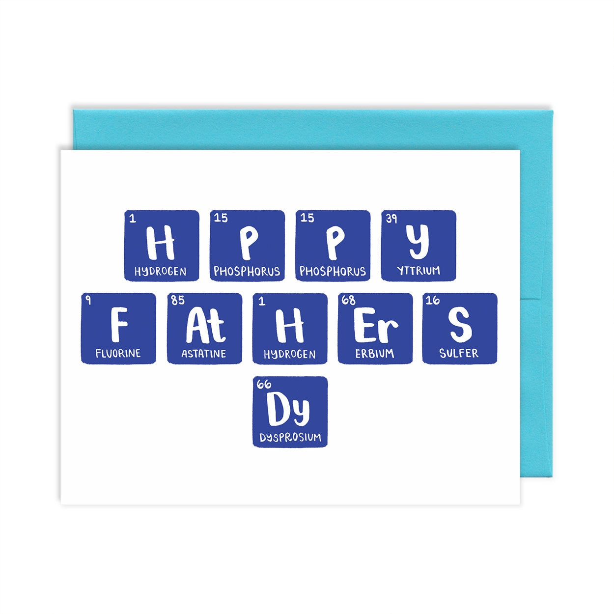 Fathers Day Periodic Table Greeting Card