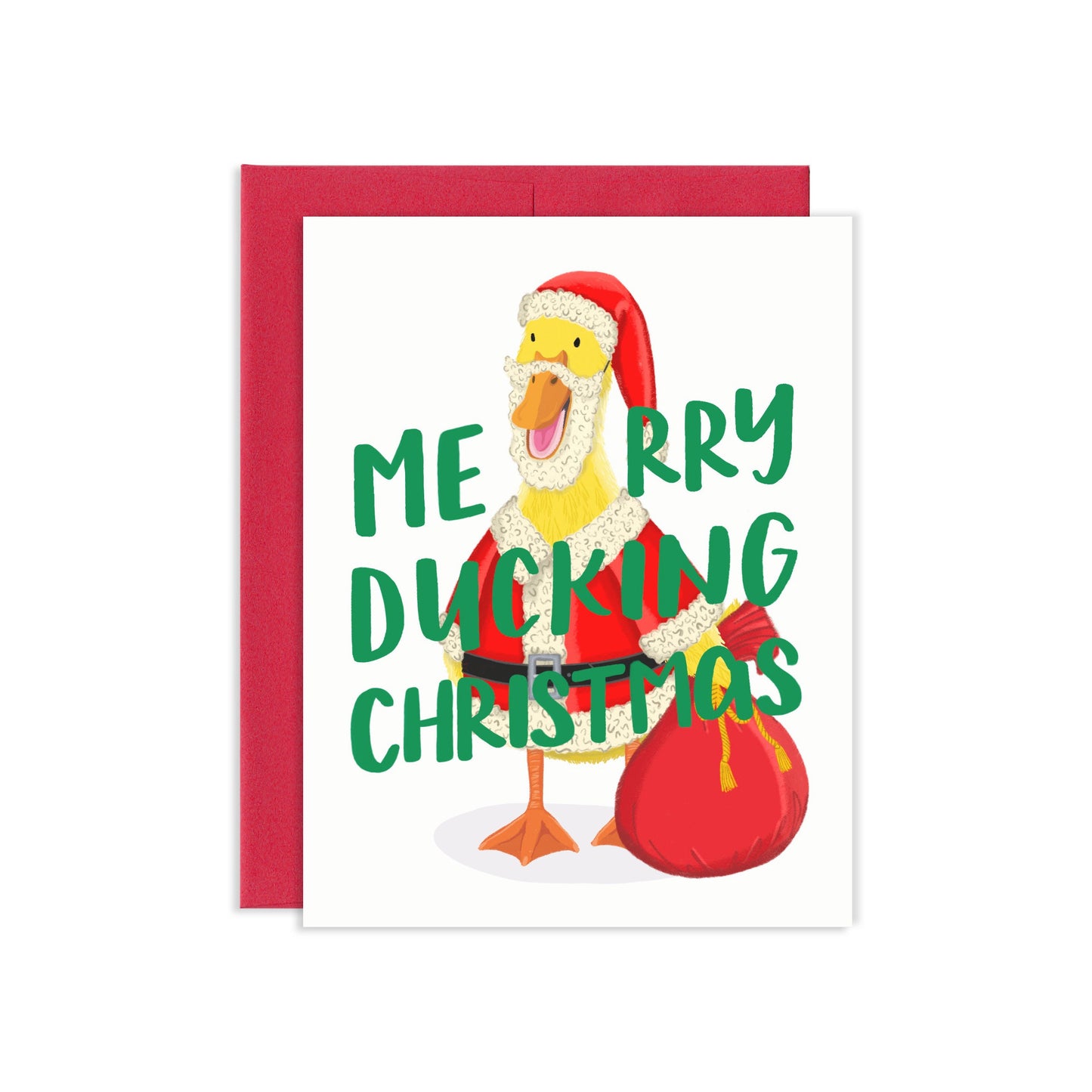 Ducking Christmas Greeting Card
