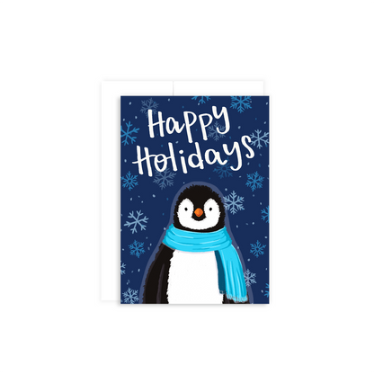 Mini Hanukkah, Christmas, Holiday Penguin Greeting Card Boxed Set of 6