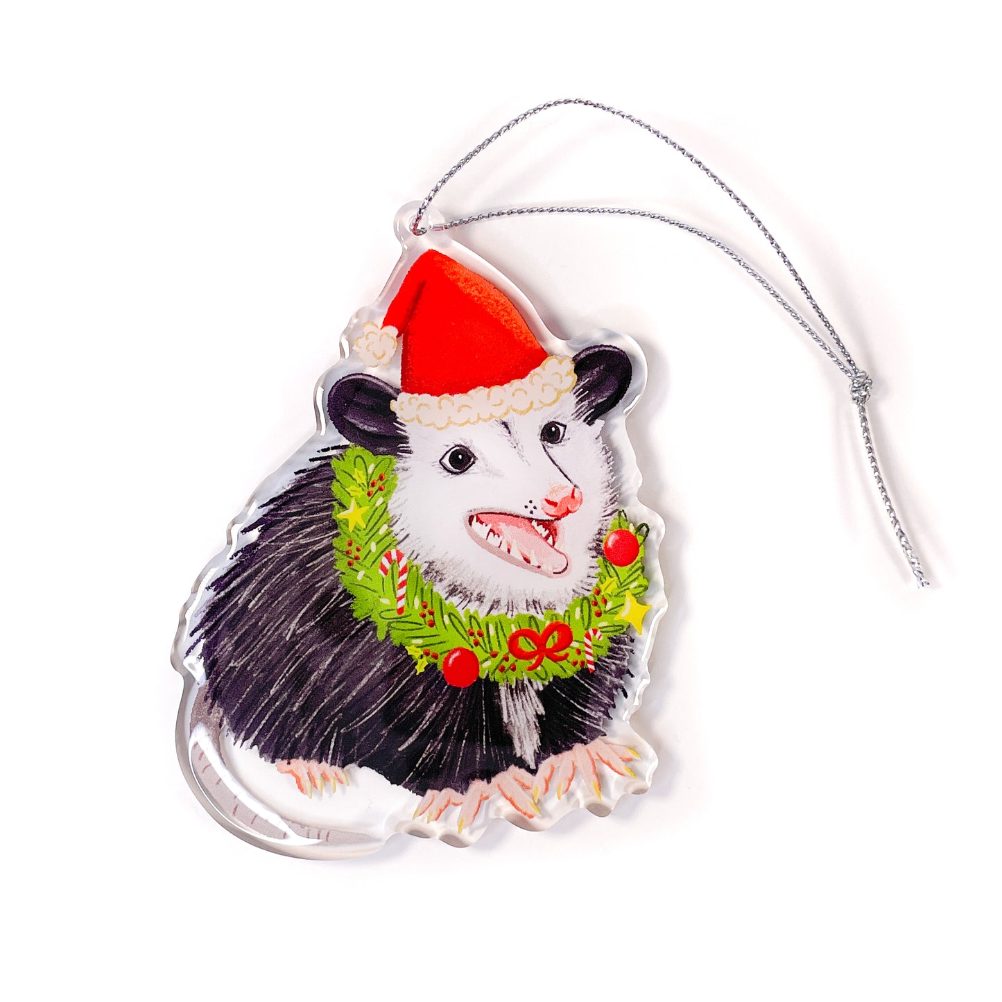 Christmas Holiday Opossum Ornament