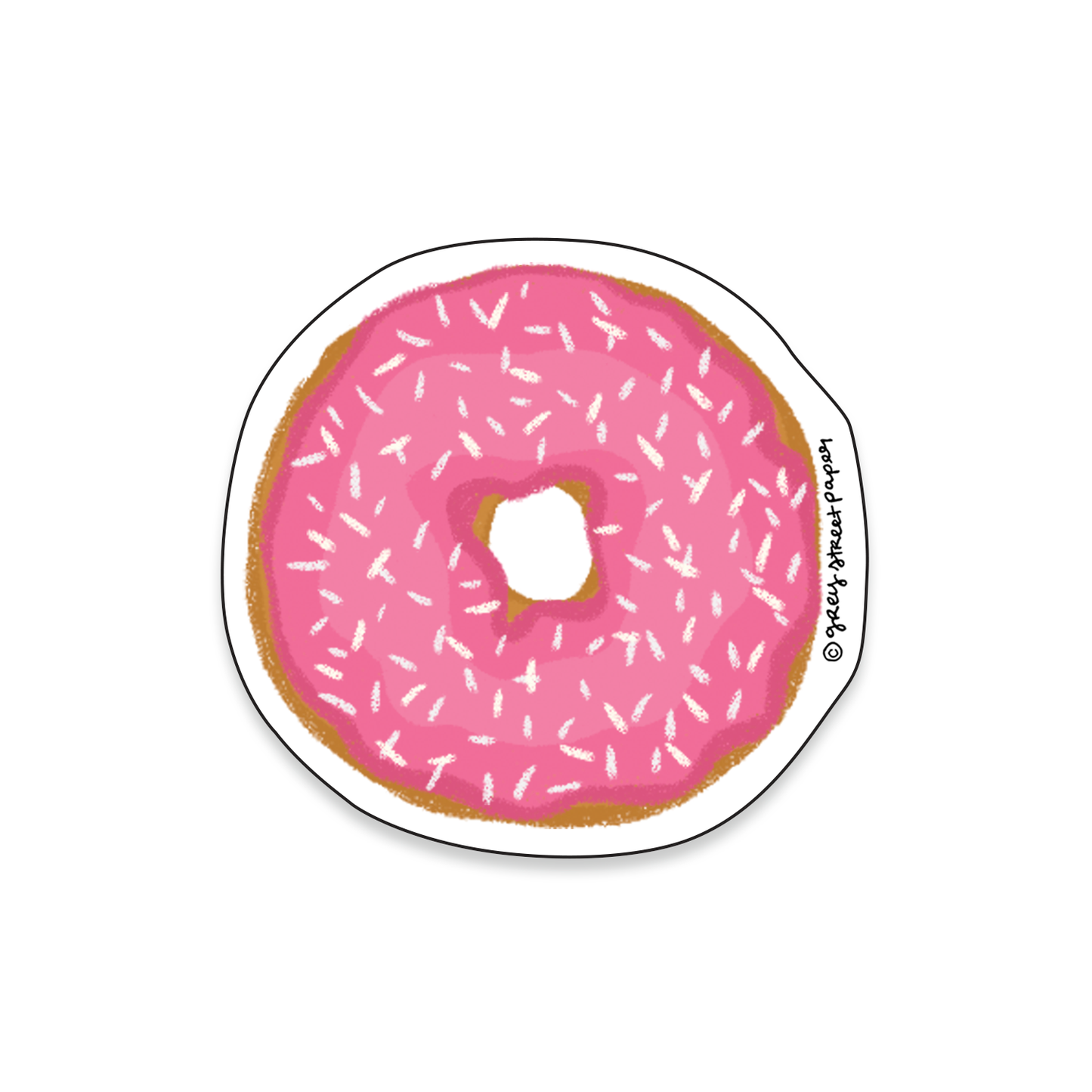 Pink Icing Donut Sticker