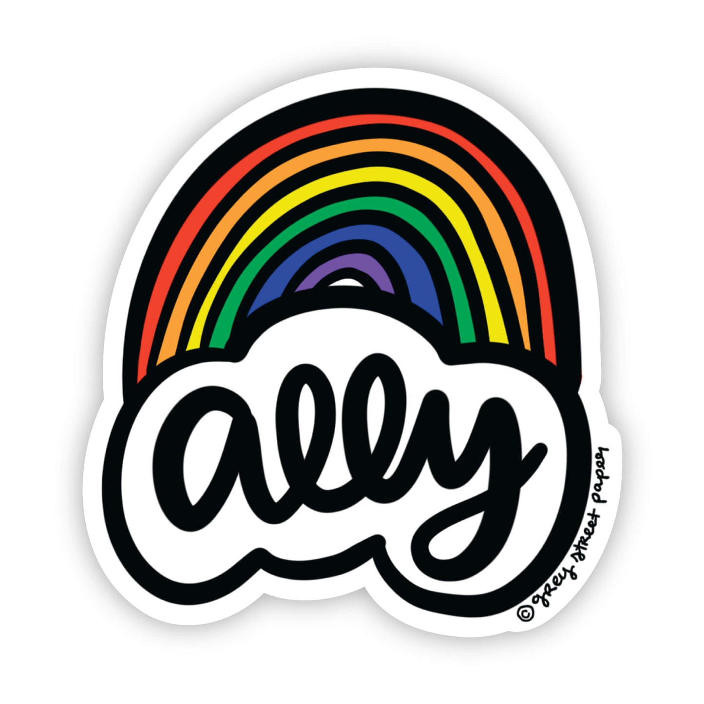 LGBTQ Ally Rainbow Sticker