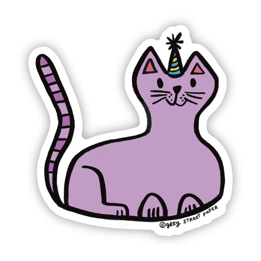 Party Hat Cat Sticker